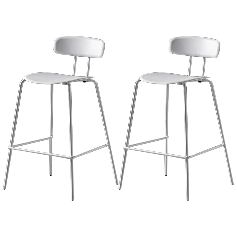 Moderne Plastiksitze Barstool Metal 4 -Legs Barhocker für Innenräume, 2 -Set von 2
