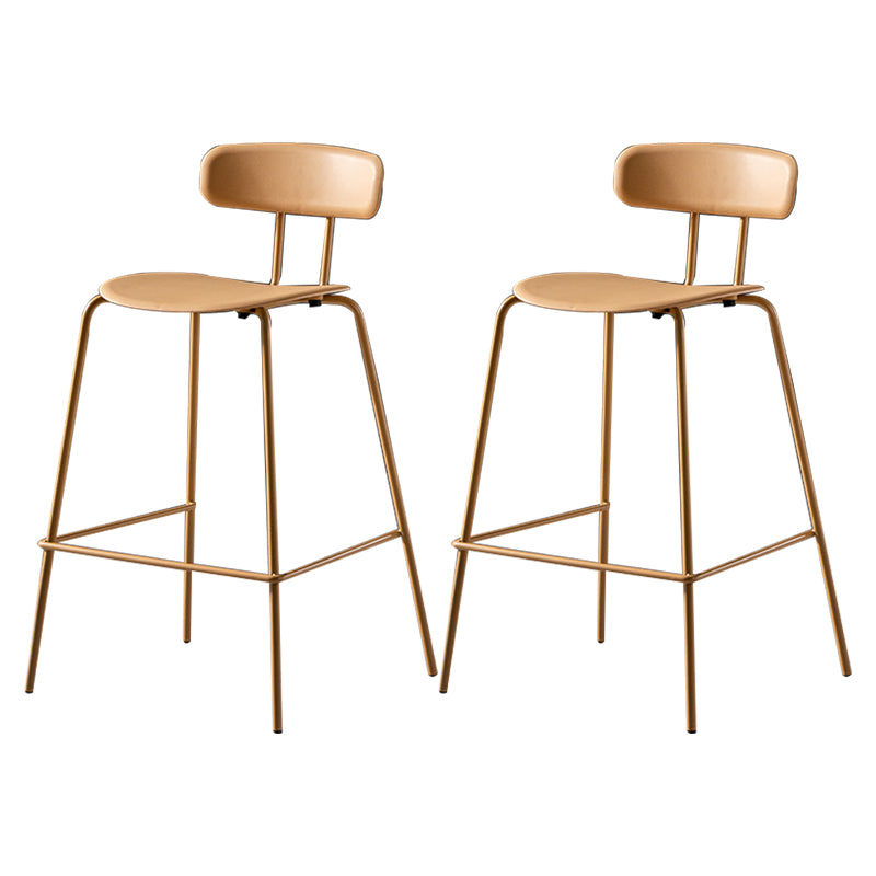 Moderne Plastiksitze Barstool Metal 4 -Legs Barhocker für Innenräume, 2 -Set von 2