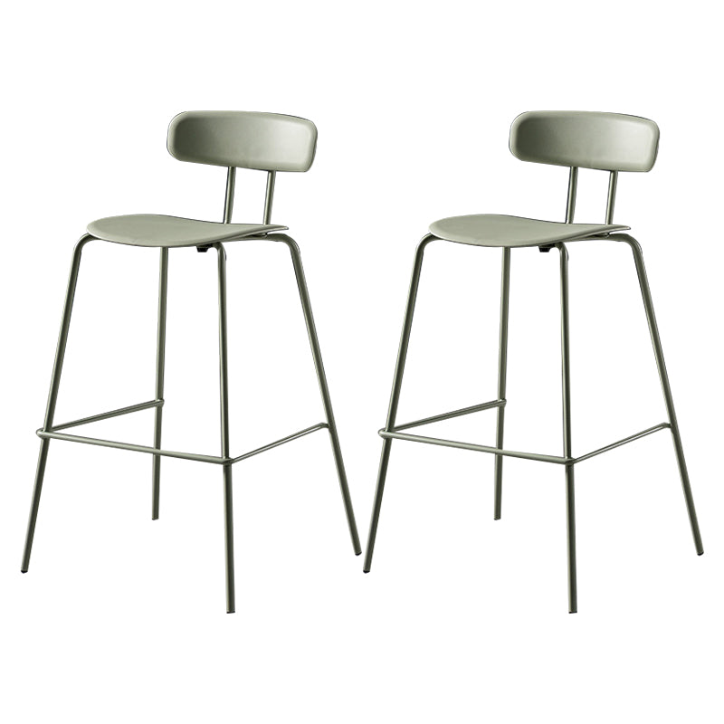Moderne Plastiksitze Barstool Metal 4 -Legs Barhocker für Innenräume, 2 -Set von 2