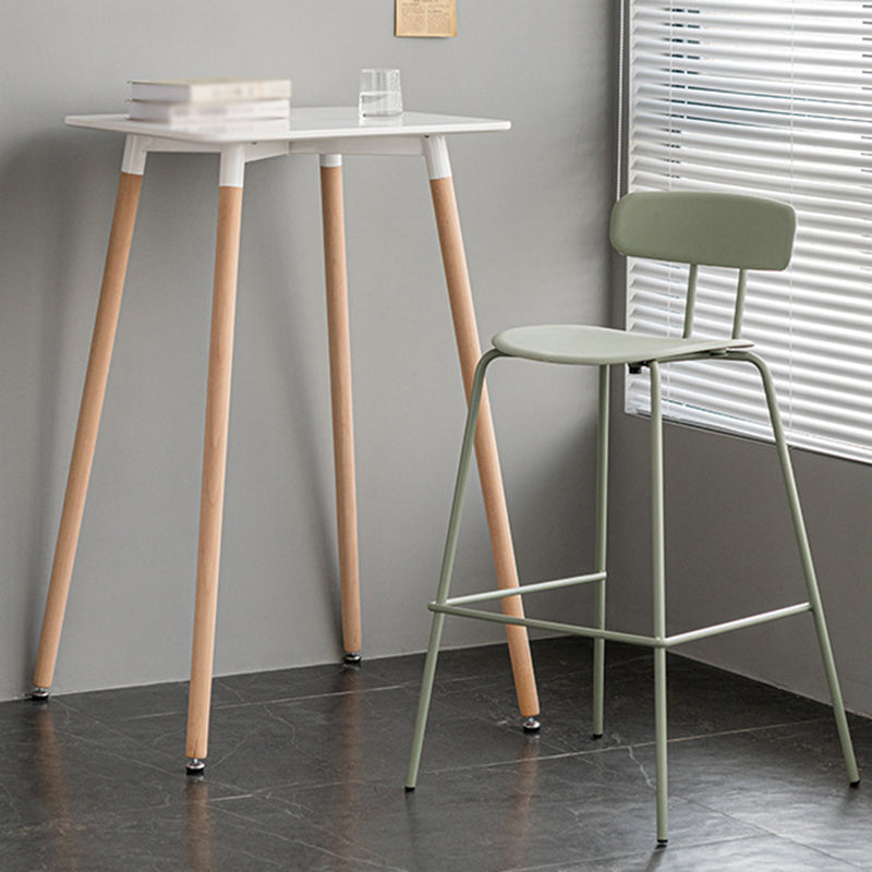 Moderne Plastiksitze Barstool Metal 4 -Legs Barhocker für Innenräume, 2 -Set von 2