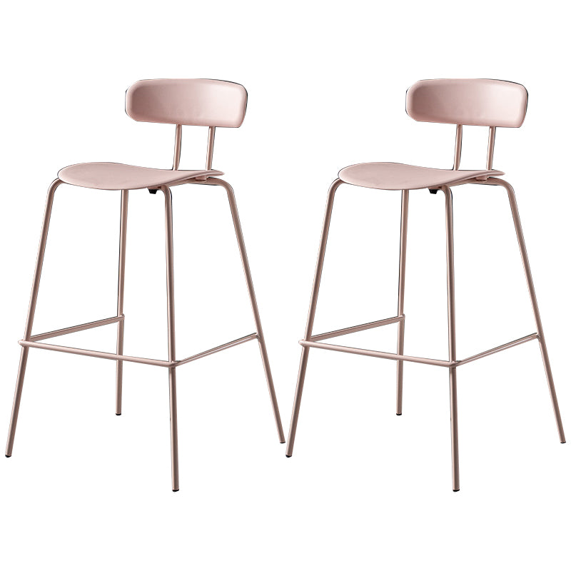 Moderne Plastiksitze Barstool Metal 4 -Legs Barhocker für Innenräume, 2 -Set von 2