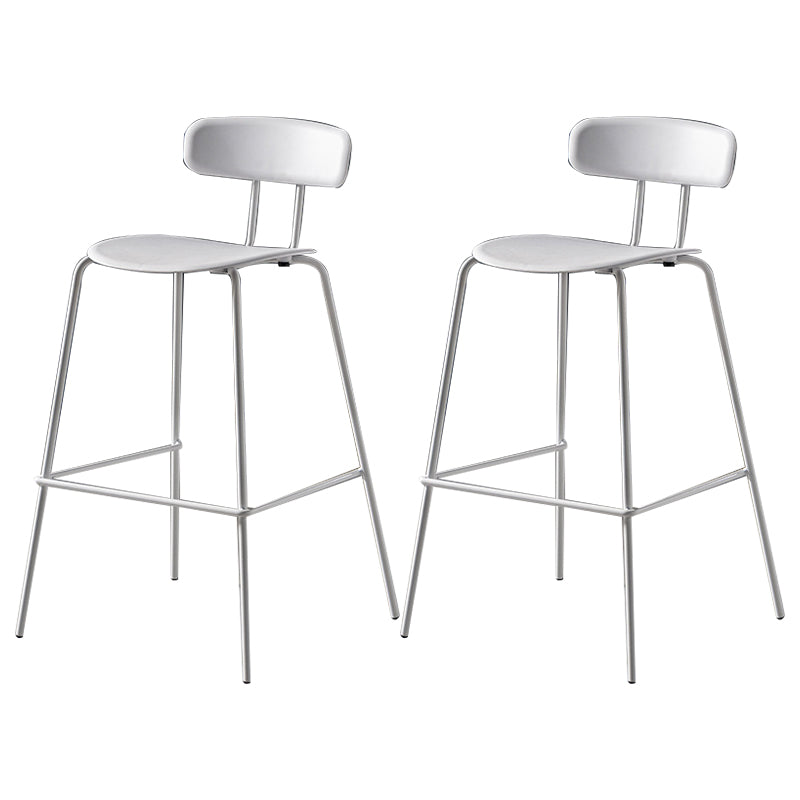 Moderne Plastiksitze Barstool Metal 4 -Legs Barhocker für Innenräume, 2 -Set von 2