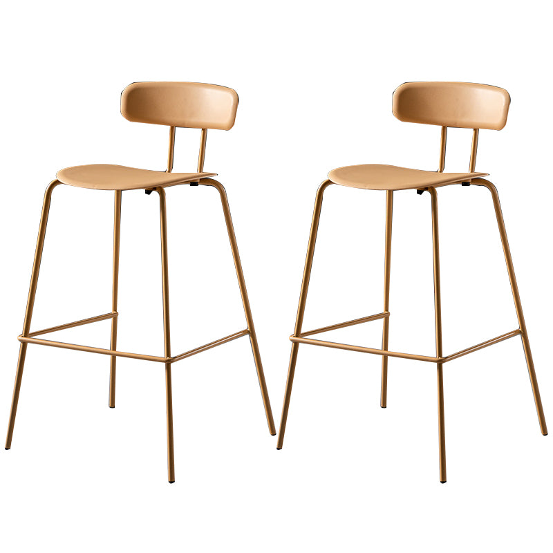 Moderne Plastiksitze Barstool Metal 4 -Legs Barhocker für Innenräume, 2 -Set von 2