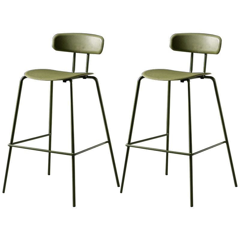 Moderne Plastiksitze Barstool Metal 4 -Legs Barhocker für Innenräume, 2 -Set von 2