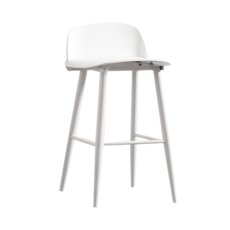 Scandinavian Style Acrylic Bar stool with Square Seat Counter Stool for Kitchen Bar