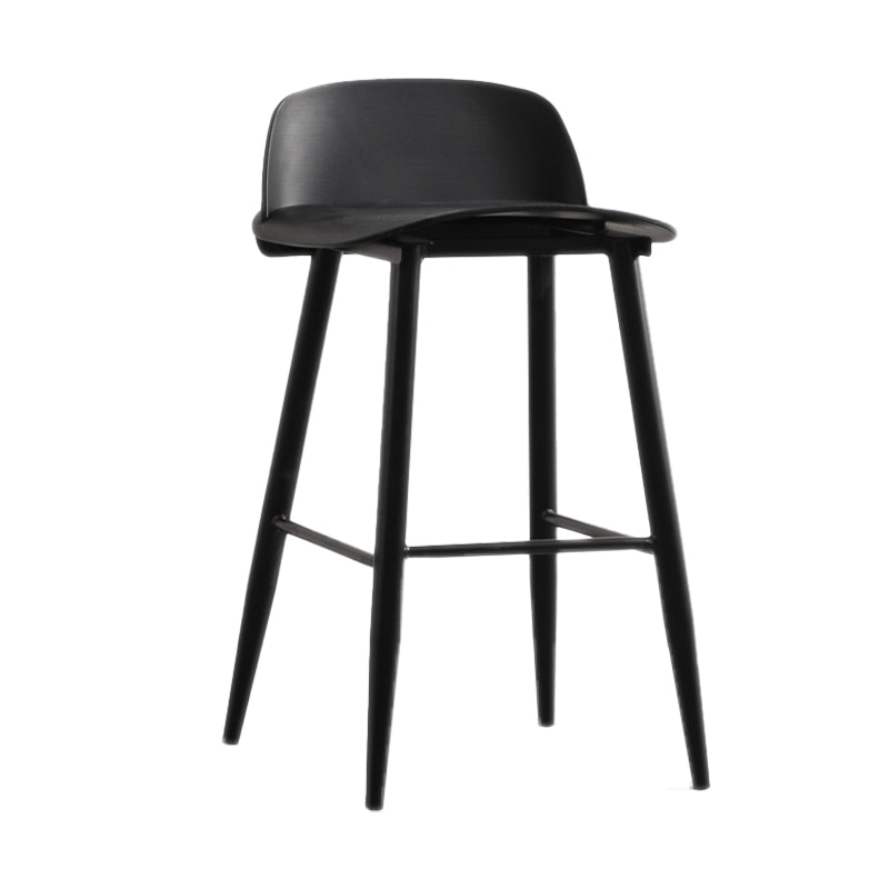 Scandinavian Style Acrylic Bar stool with Square Seat Counter Stool for Kitchen Bar