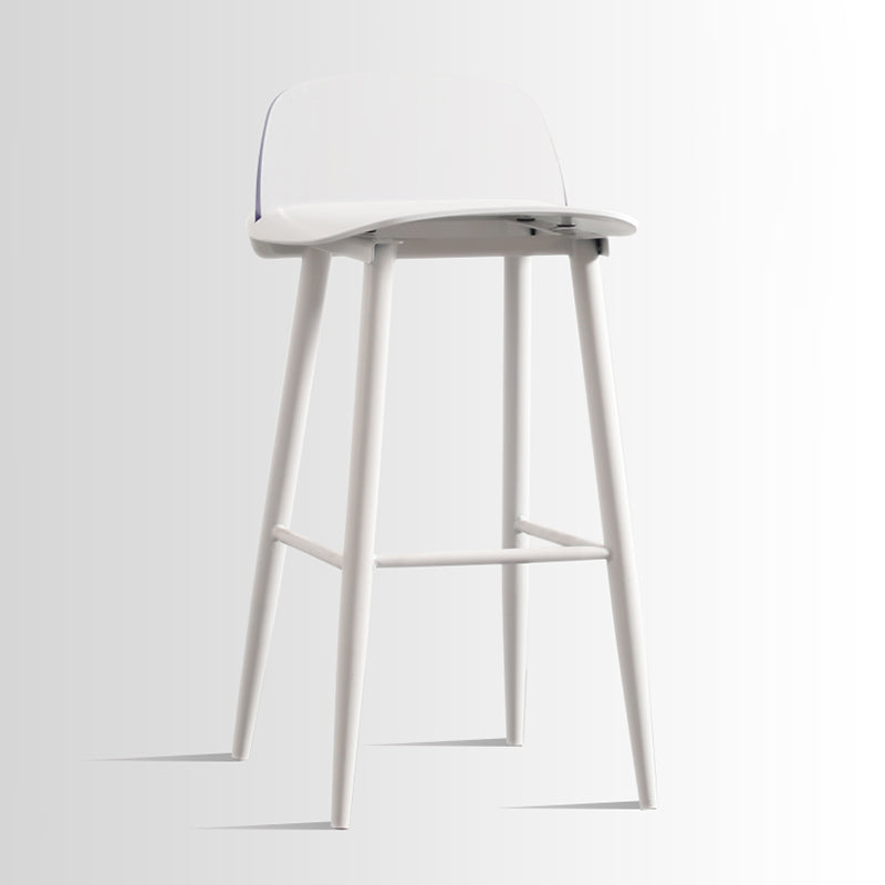 Scandinavian Style Acrylic Bar stool with Square Seat Counter Stool for Kitchen Bar