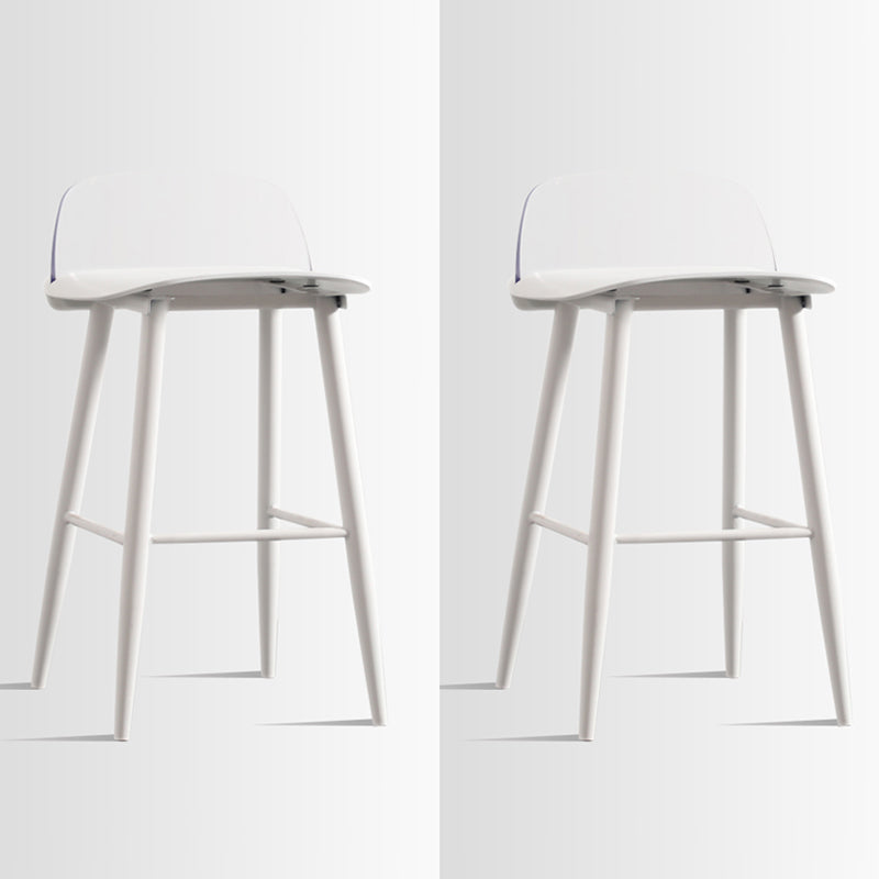 Scandinavian Style Acrylic Bar stool with Square Seat Counter Stool for Kitchen Bar