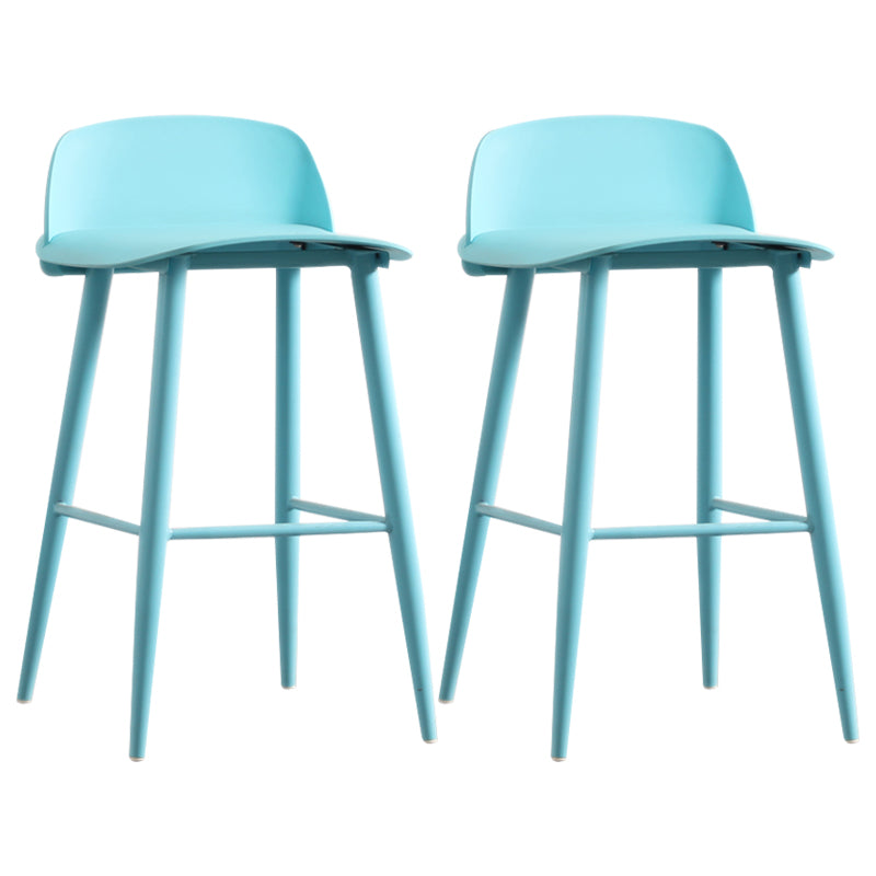 Scandinavian Style Acrylic Bar stool with Square Seat Counter Stool for Kitchen Bar