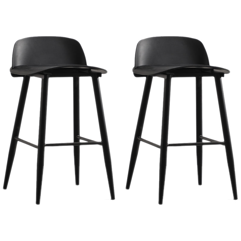 Scandinavian Style Acrylic Bar stool with Square Seat Counter Stool for Kitchen Bar