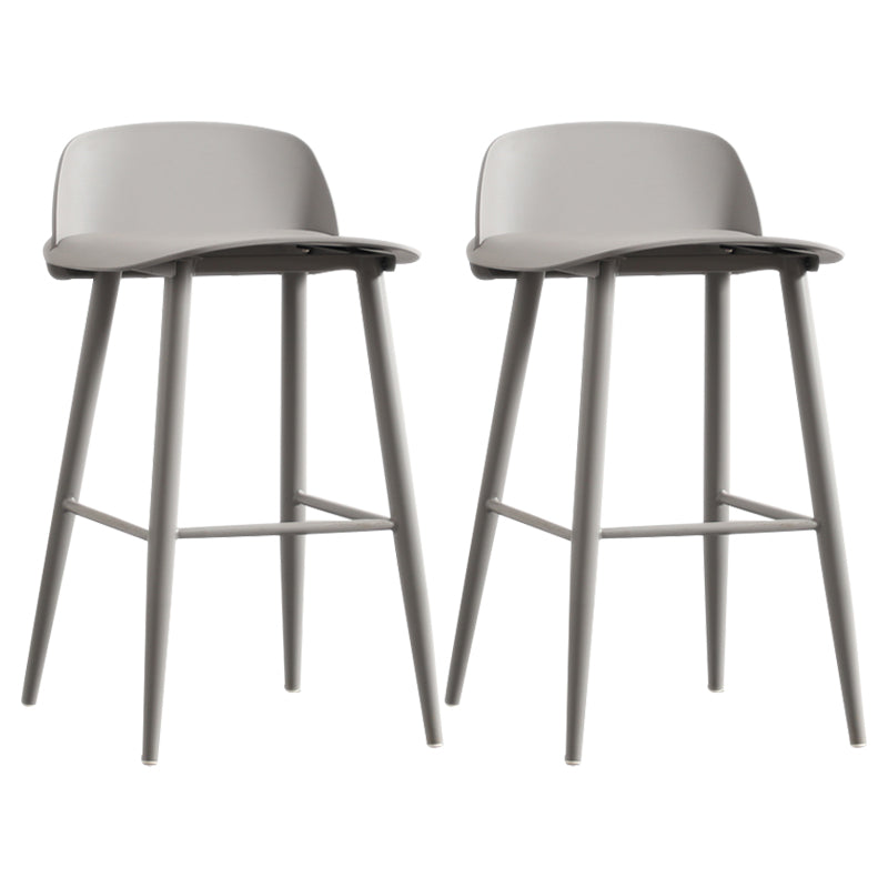 Scandinavian Style Acrylic Bar stool with Square Seat Counter Stool for Kitchen Bar