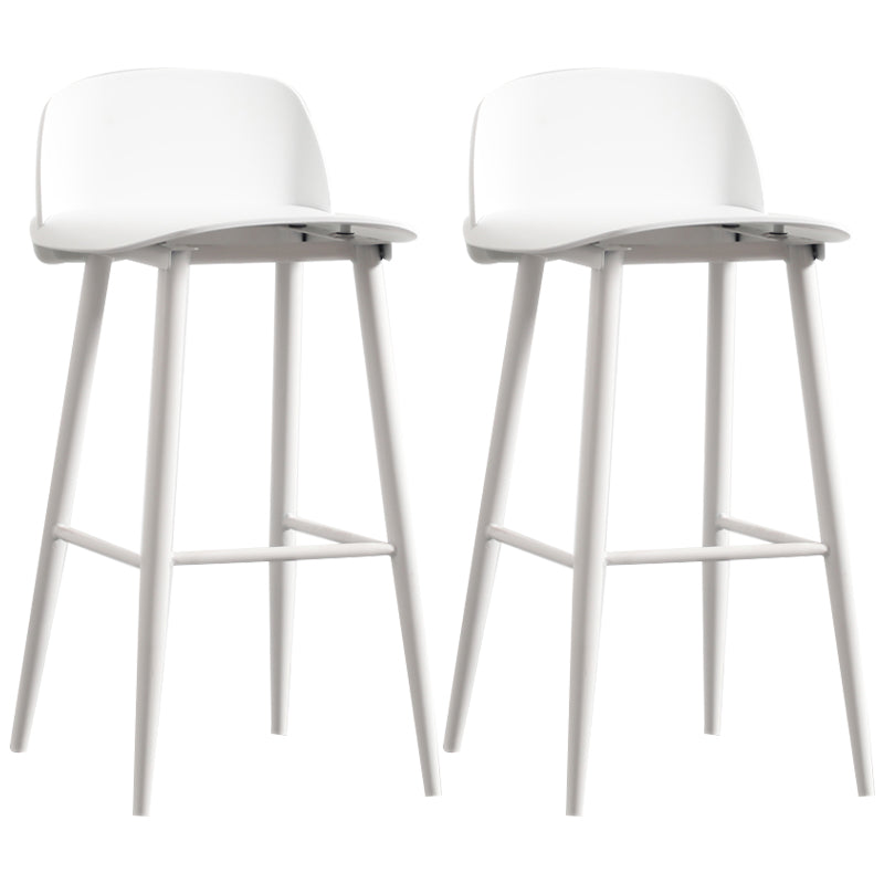 Scandinavian Style Acrylic Bar stool with Square Seat Counter Stool for Kitchen Bar