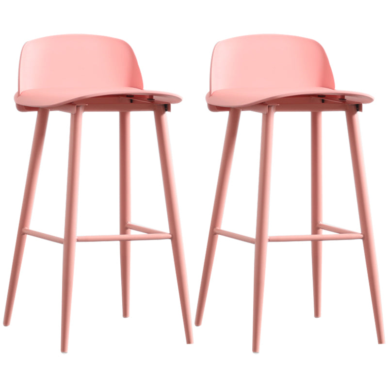 Scandinavian Style Acrylic Bar stool with Square Seat Counter Stool for Kitchen Bar