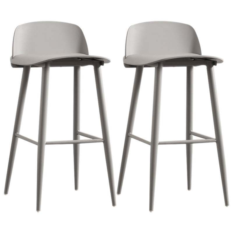 Scandinavian Style Acrylic Bar stool with Square Seat Counter Stool for Kitchen Bar