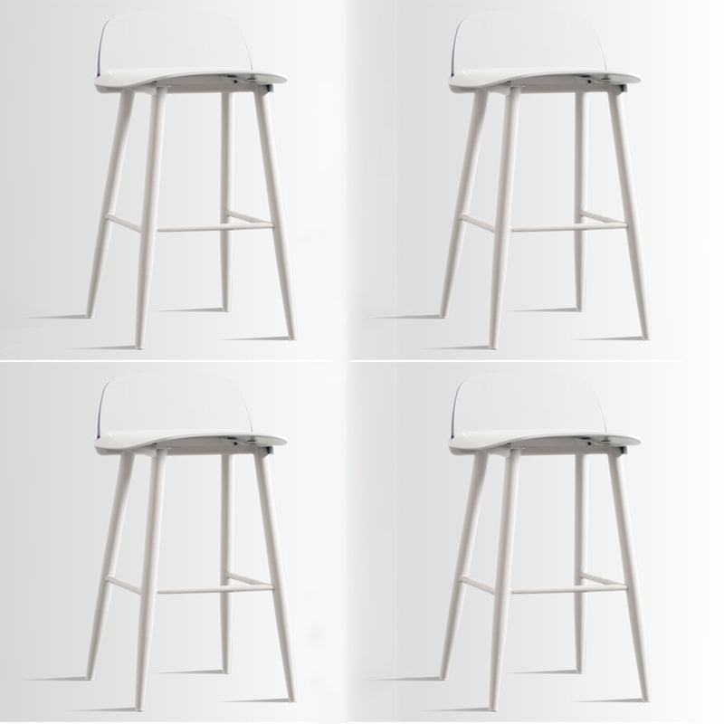 Scandinavian Style Acrylic Bar stool with Square Seat Counter Stool for Kitchen Bar