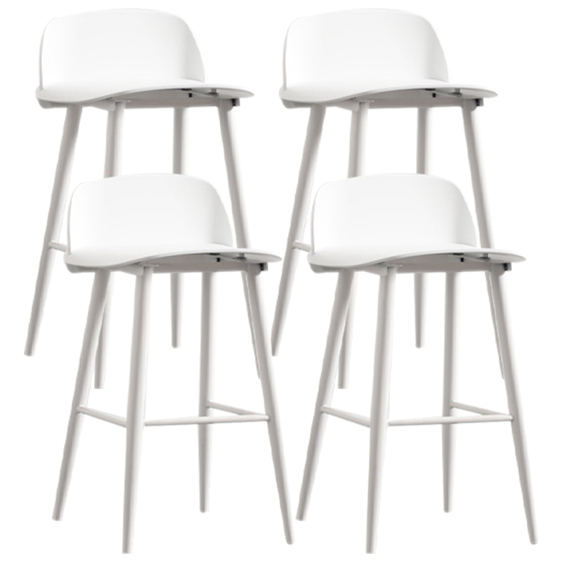Scandinavian Style Acrylic Bar stool with Square Seat Counter Stool for Kitchen Bar