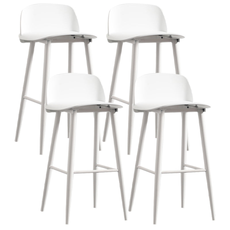 Scandinavian Style Acrylic Bar stool with Square Seat Counter Stool for Kitchen Bar