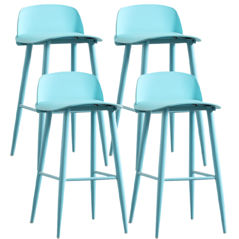 Scandinavian Style Acrylic Bar stool with Square Seat Counter Stool for Kitchen Bar