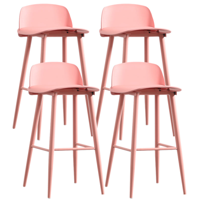 Scandinavian Style Acrylic Bar stool with Square Seat Counter Stool for Kitchen Bar