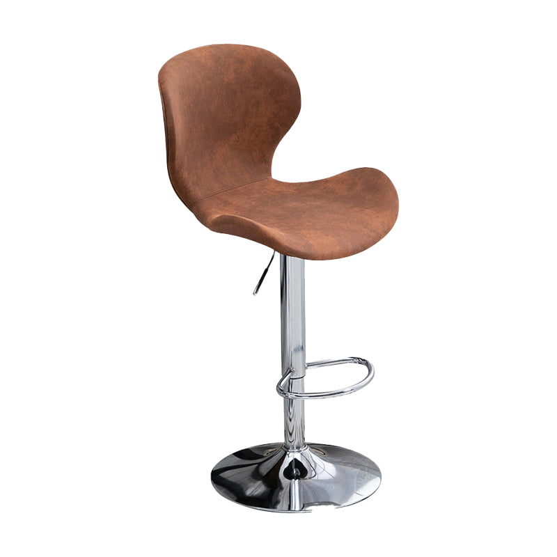 Tabouret de bar d'intérieur nordique, haut pivotant réglable en métal, avec rembourrage