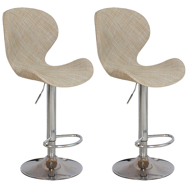 Tabouret de bar d'intérieur nordique, haut pivotant réglable en métal, avec rembourrage