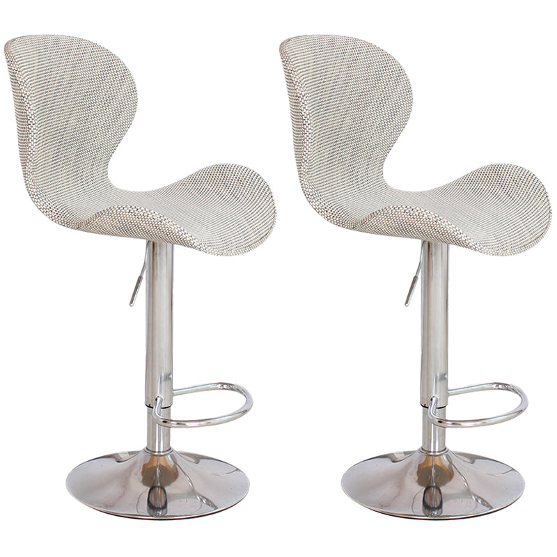 Tabouret de bar d'intérieur nordique, haut pivotant réglable en métal, avec rembourrage