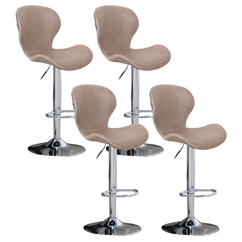 Tabouret de bar d'intérieur nordique, haut pivotant réglable en métal, avec rembourrage