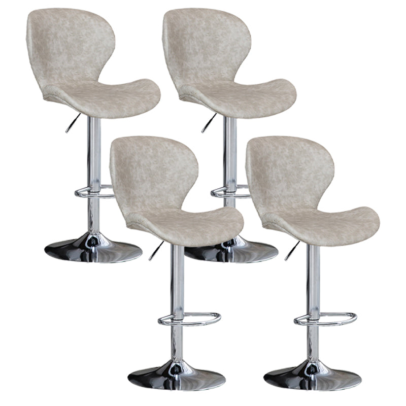 Tabouret de bar d'intérieur nordique, haut pivotant réglable en métal, avec rembourrage
