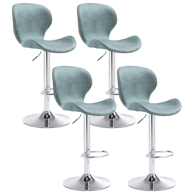 Tabouret de bar d'intérieur nordique, haut pivotant réglable en métal, avec rembourrage