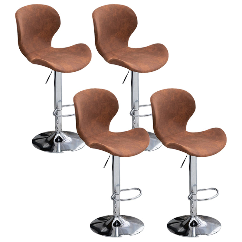 Tabouret de bar d'intérieur nordique, haut pivotant réglable en métal, avec rembourrage
