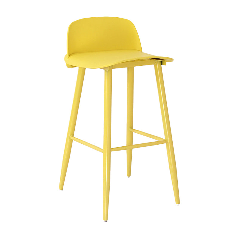 Taburete de bar de estilo escandinavo con patas de metal, taburete cuadrado para mostrador de cocina y bar