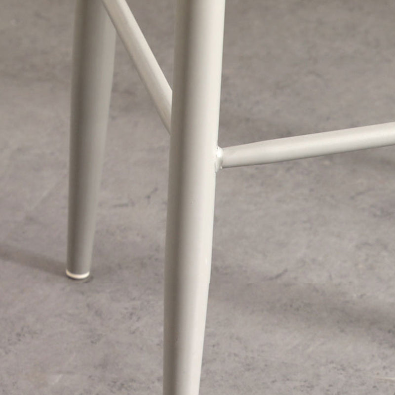Taburete de bar de estilo escandinavo con patas de metal, taburete cuadrado para mostrador de cocina y bar