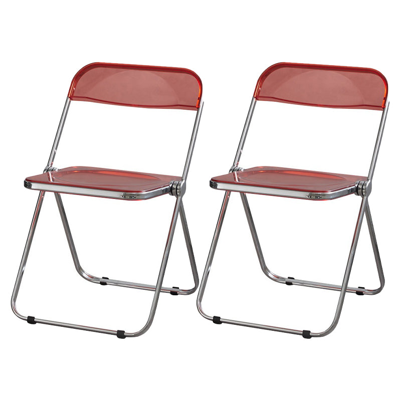 Les chaises latérales en plastique pliantes de conception industrielle ouvrent la chaise latérale de salle à manger arrière