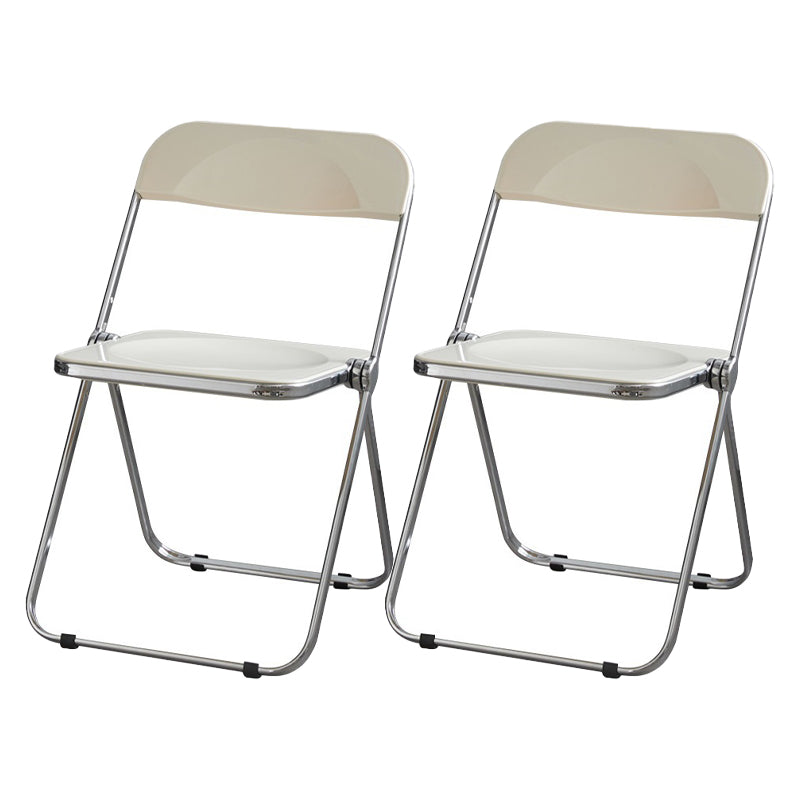Les chaises latérales en plastique pliantes de conception industrielle ouvrent la chaise latérale de salle à manger arrière