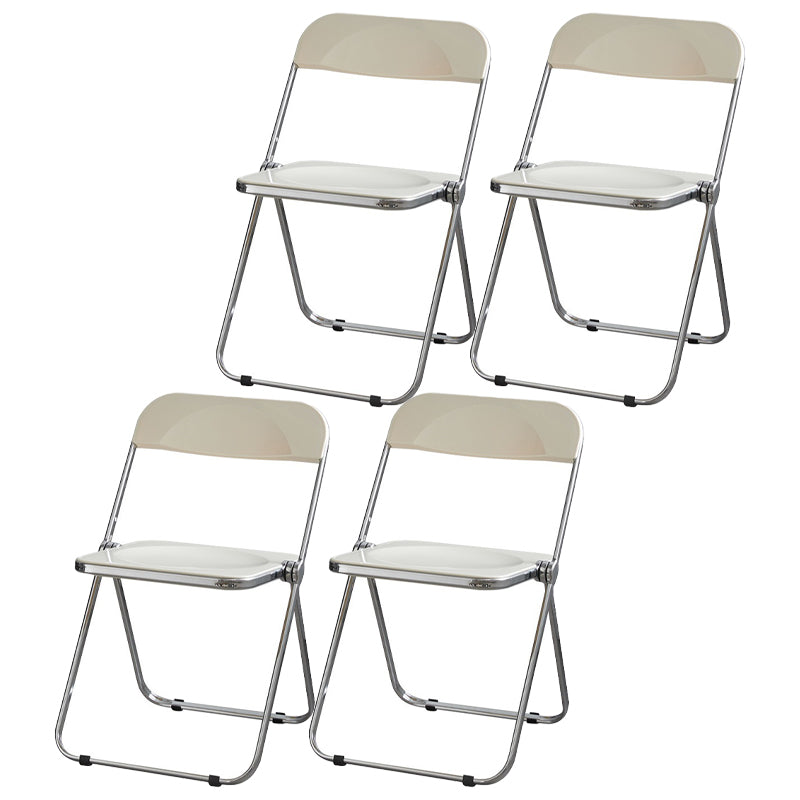 Les chaises latérales en plastique pliantes de conception industrielle ouvrent la chaise latérale de salle à manger arrière