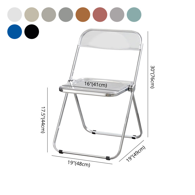 Les chaises latérales en plastique pliantes de conception industrielle ouvrent la chaise latérale de salle à manger arrière