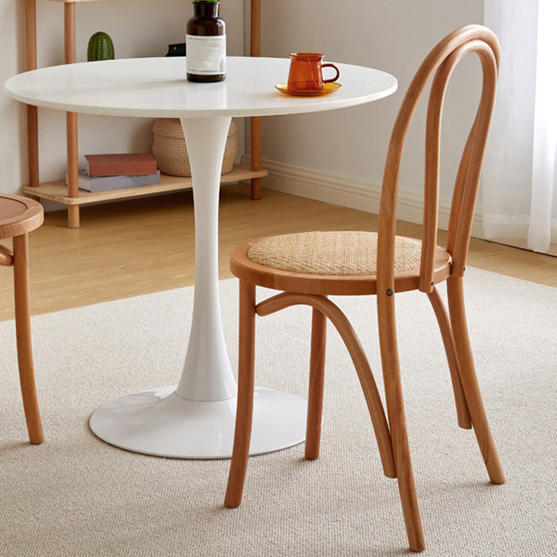 Chaise de salle à manger en bois moderne, sans accoudoirs, à dossier ouvert, pour usage domestique