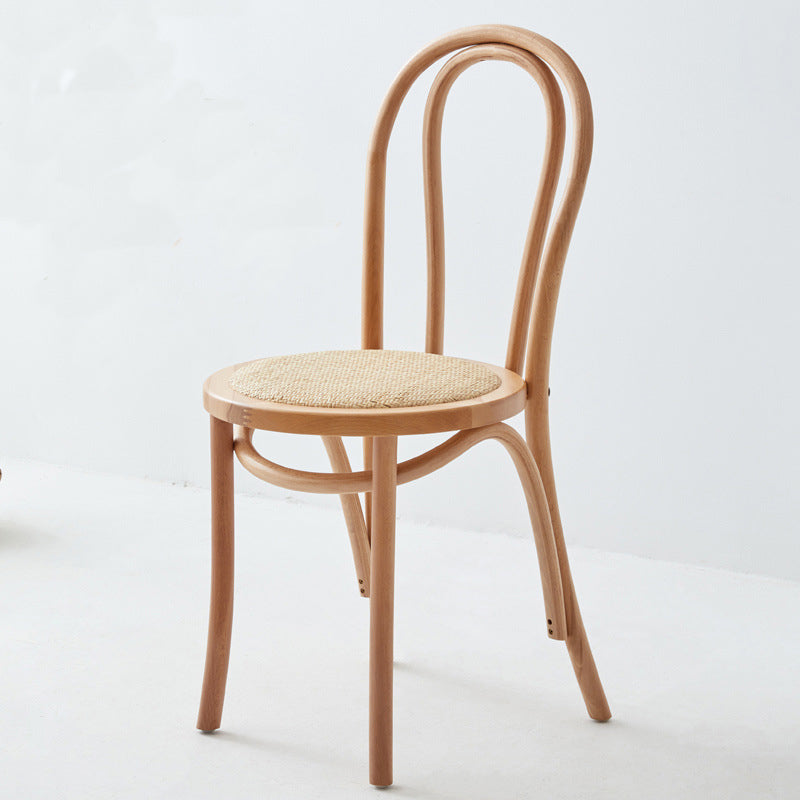 Chaise de salle à manger en bois moderne, sans accoudoirs, à dossier ouvert, pour usage domestique