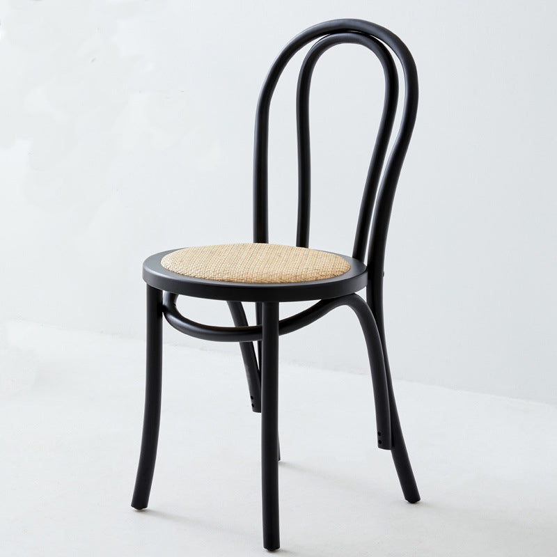 Chaise de salle à manger en bois moderne, sans accoudoirs, à dossier ouvert, pour usage domestique