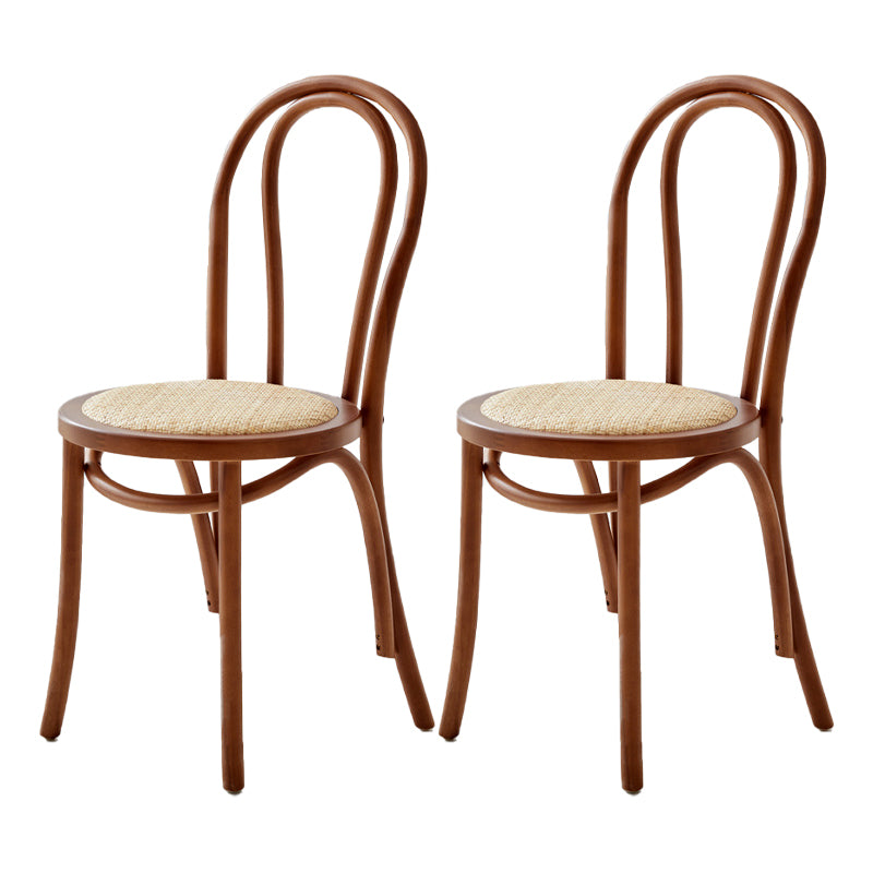 Chaise de salle à manger en bois moderne, sans accoudoirs, à dossier ouvert, pour usage domestique