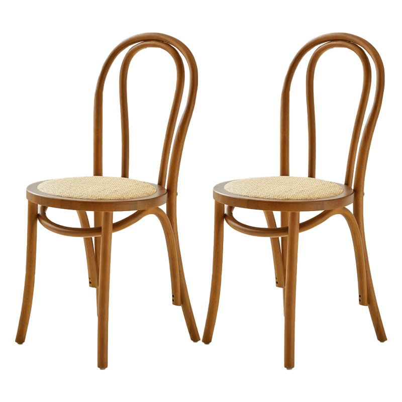 Chaise de salle à manger en bois moderne, sans accoudoirs, à dossier ouvert, pour usage domestique