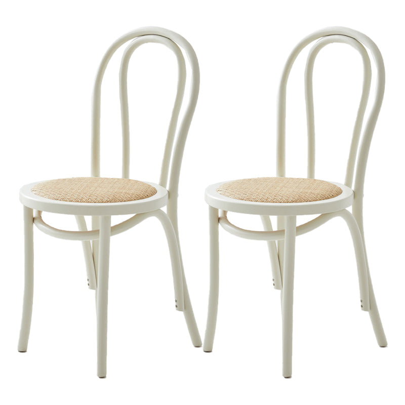 Chaise de salle à manger en bois moderne, sans accoudoirs, à dossier ouvert, pour usage domestique