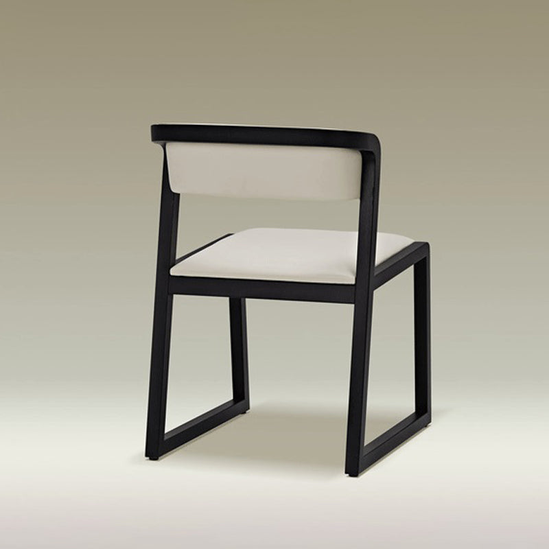 Home Wood Traditional Dining Chair Open Back Dining Side Chair with Arm