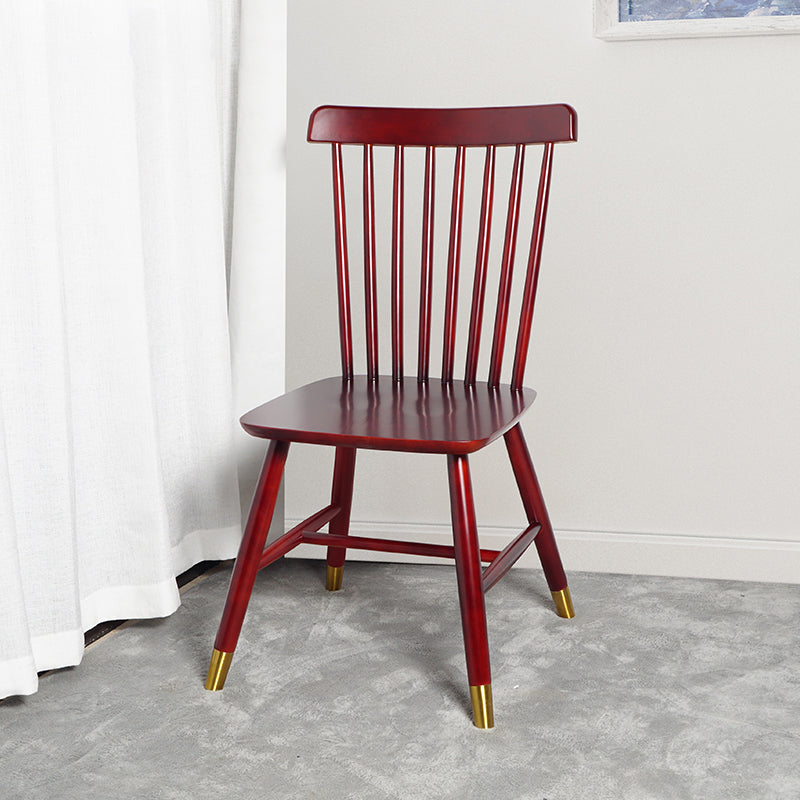 Silla auxiliar de madera contemporánea para restaurante Silla de comedor con respaldo Windsor