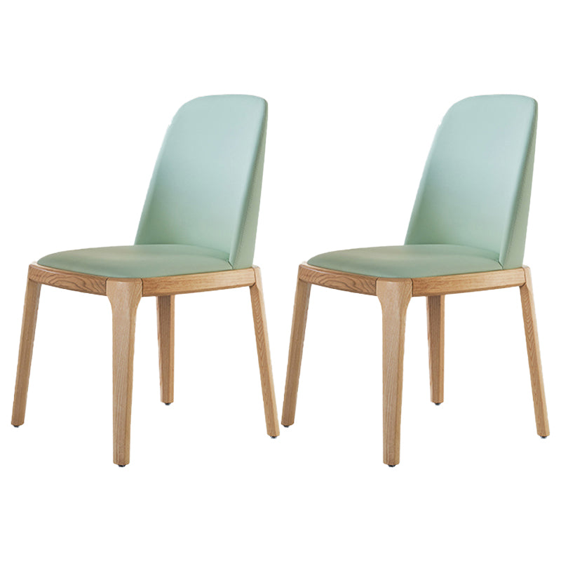 Silla de comedor de madera moderna, sillas de comedor tapizadas sin brazos para uso doméstico