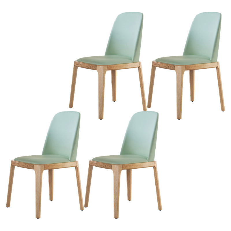 Silla de comedor de madera moderna, sillas de comedor tapizadas sin brazos para uso doméstico