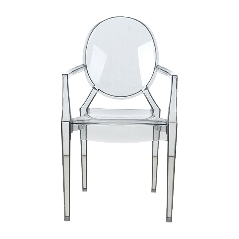 Silla de comedor de plástico de estilo nórdico, sillón de comedor apilable para uso en restaurantes