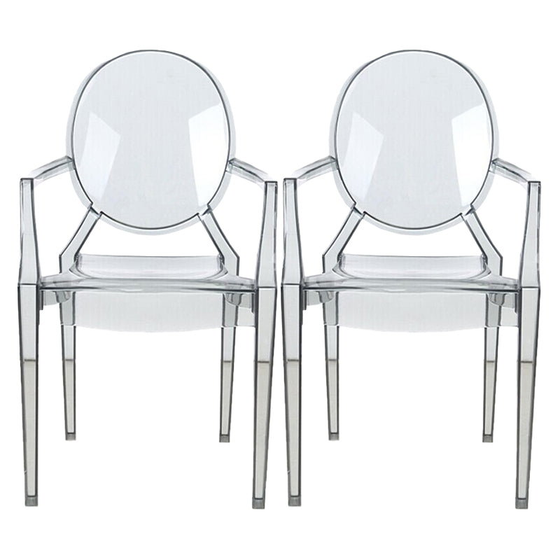 Silla de comedor de plástico de estilo nórdico, sillón de comedor apilable para uso en restaurantes