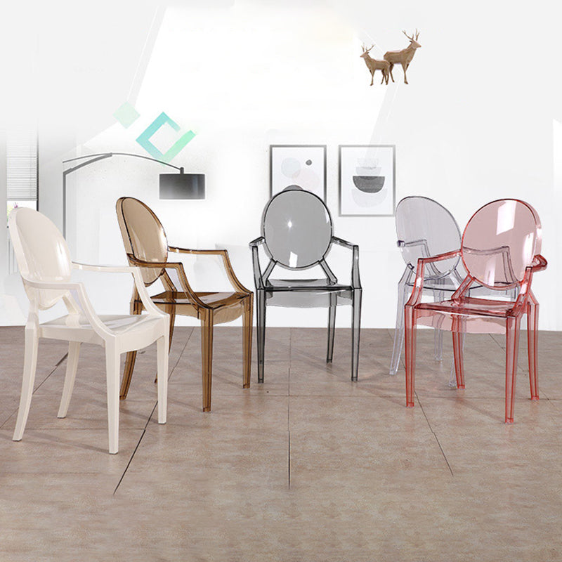 Silla de comedor de plástico de estilo nórdico, sillón de comedor apilable para uso en restaurantes
