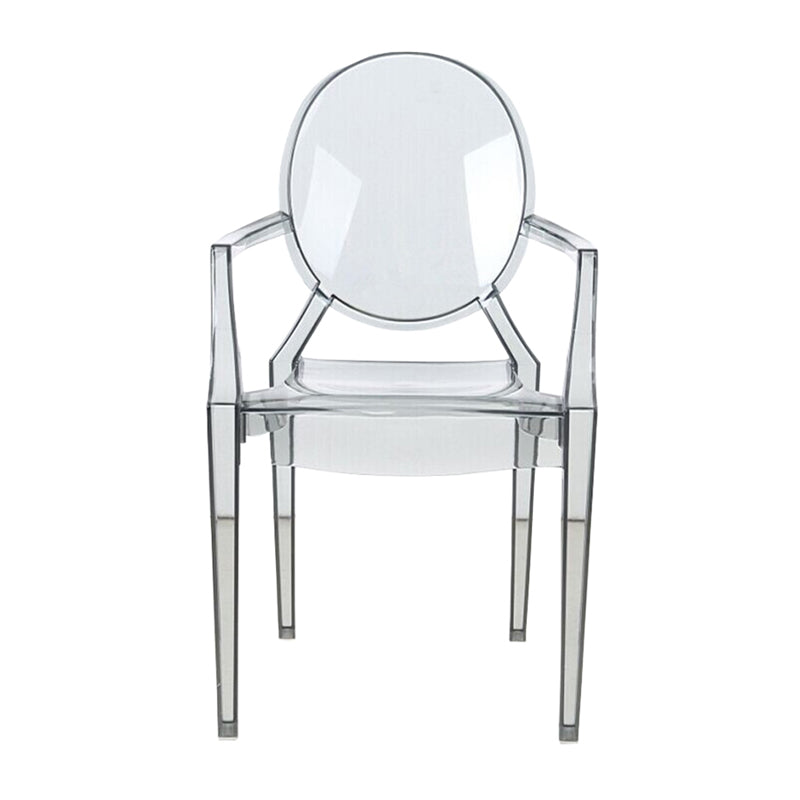 Silla de comedor de plástico de estilo nórdico, sillón de comedor apilable para uso en restaurantes